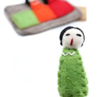 Filzbeutel mit Fingerpuppen 'Freunde'