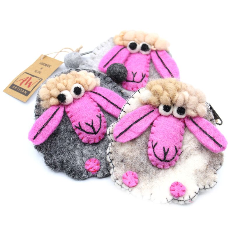 Filzbeutel 'Happy Sheep' mix
