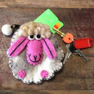 Filzbeutel 'Happy Sheep' mix