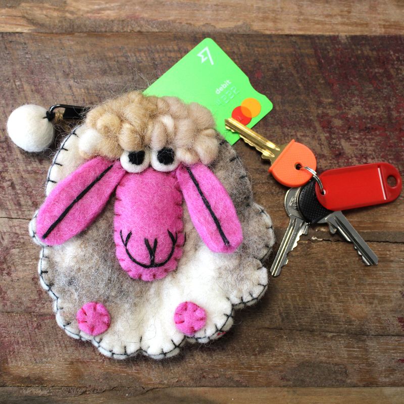 Filzbeutel 'Happy Sheep' mix
