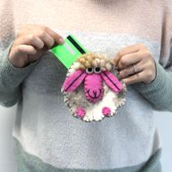 Filzbeutel 'Happy Sheep' mix