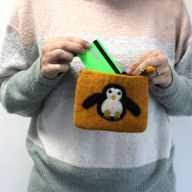 Filzbeutel 'Süßer Pinguin' mix