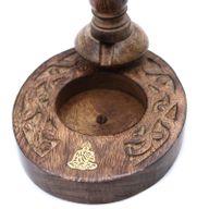 Kleiner  Mango Holz Räuchergefäß - Brass Buddha