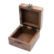 Holzbox weissgewaschen - 4x4 Aztekisches Design