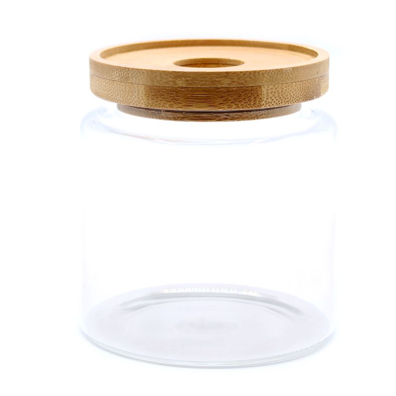 Glas mit Bambusdeckel 10cm