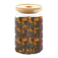 Glas mit Bambusdeckel 15cm