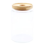 Glas mit Bambusdeckel 15cm
