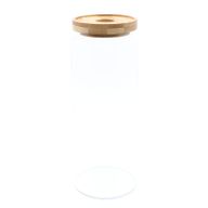Glas mit Bambusdeckel 20cm