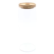 Glas mit Bambusdeckel 20cm