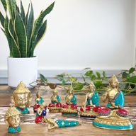 Messing-Buddhafigur - Hände oben - 7,5 cm