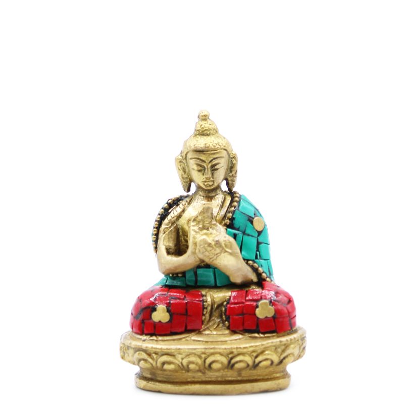 Messing-Buddhafigur - Segen - 7,5 cm