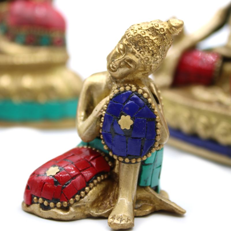 Messing-Buddhafigur - Großer Kopf - 11,5 cm