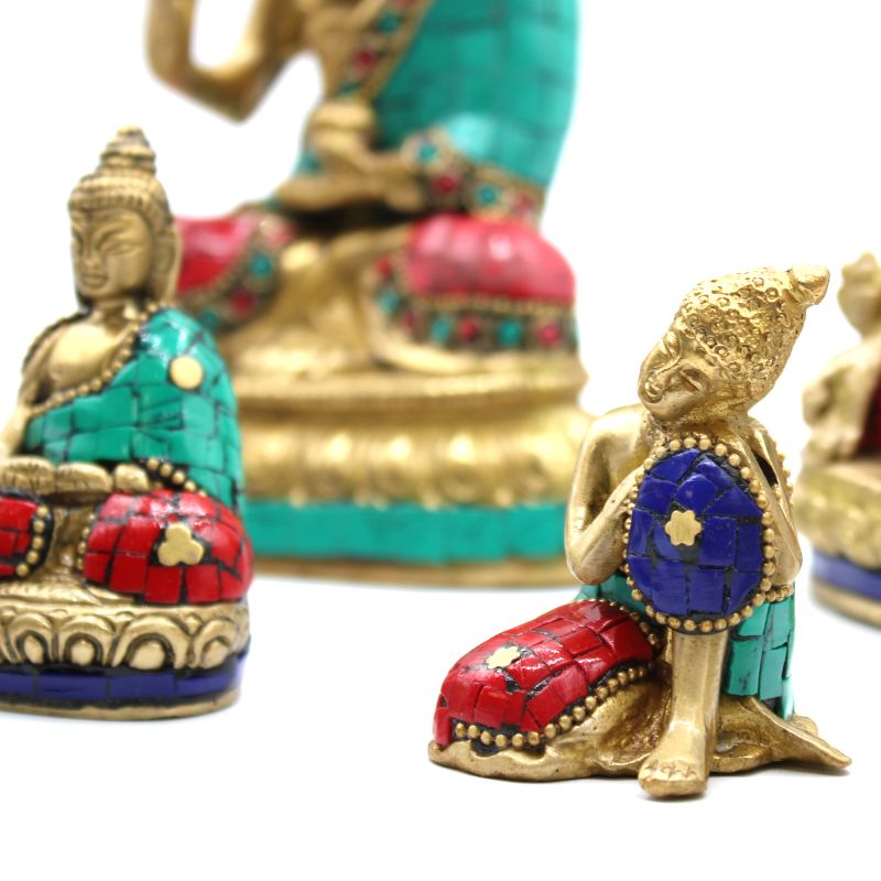 Messing-Buddhafigur - Großer Kopf - 11,5 cm