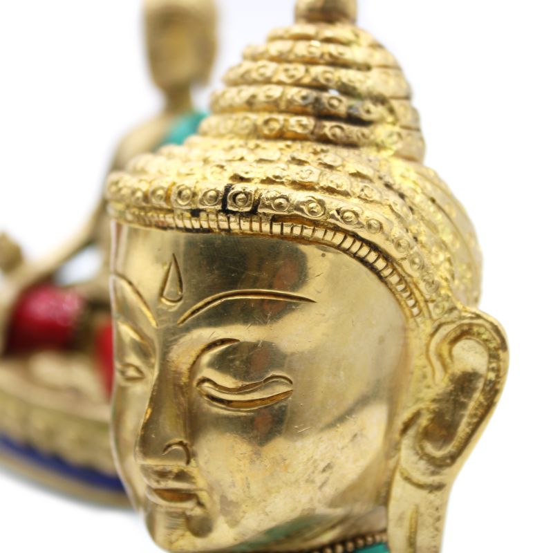 Messing-Buddhafigur - Großer Kopf - 11,5 cm