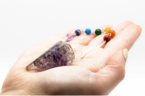 Orgonite Power Chakra Pendel - Amethyst