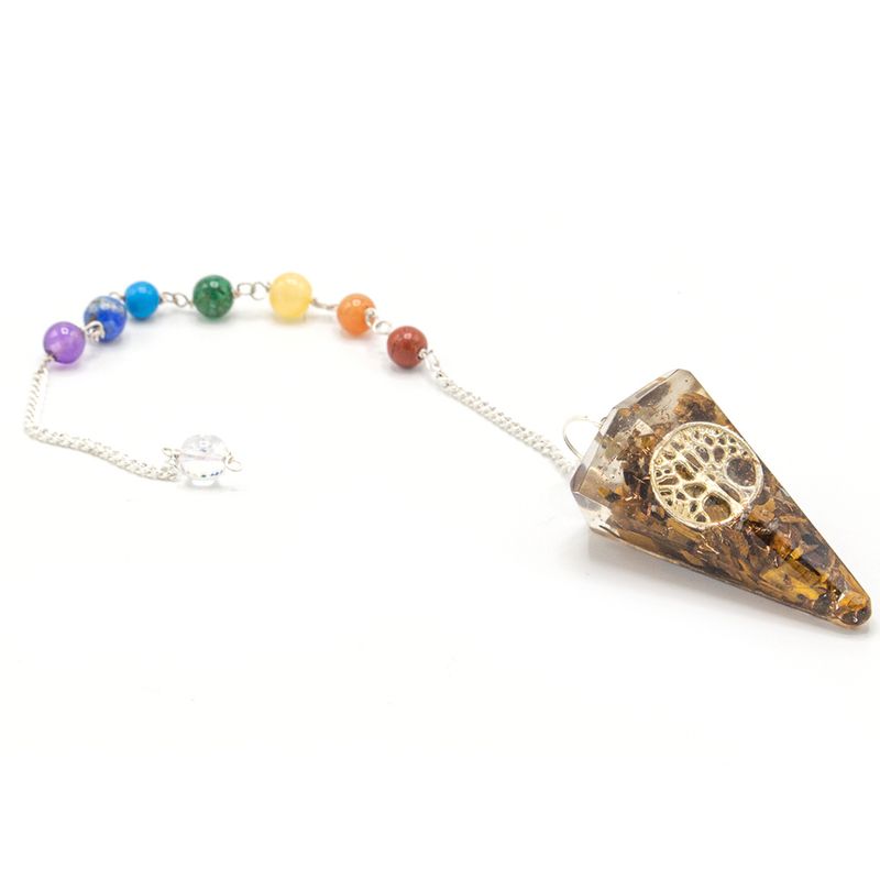 Orgonite Power Chakra Pendel - Baum des Lebens