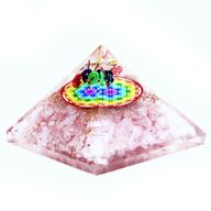 Orgonite Pyramide 'Rainbow Flower of Life' 70 mm