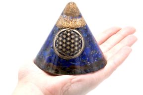 Orgonitkegel 'Flower of Life' - 90 mm
