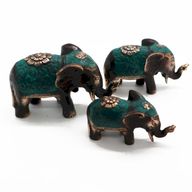 Set of 3 - Glückliche Elefanten(verschiedene Größen)