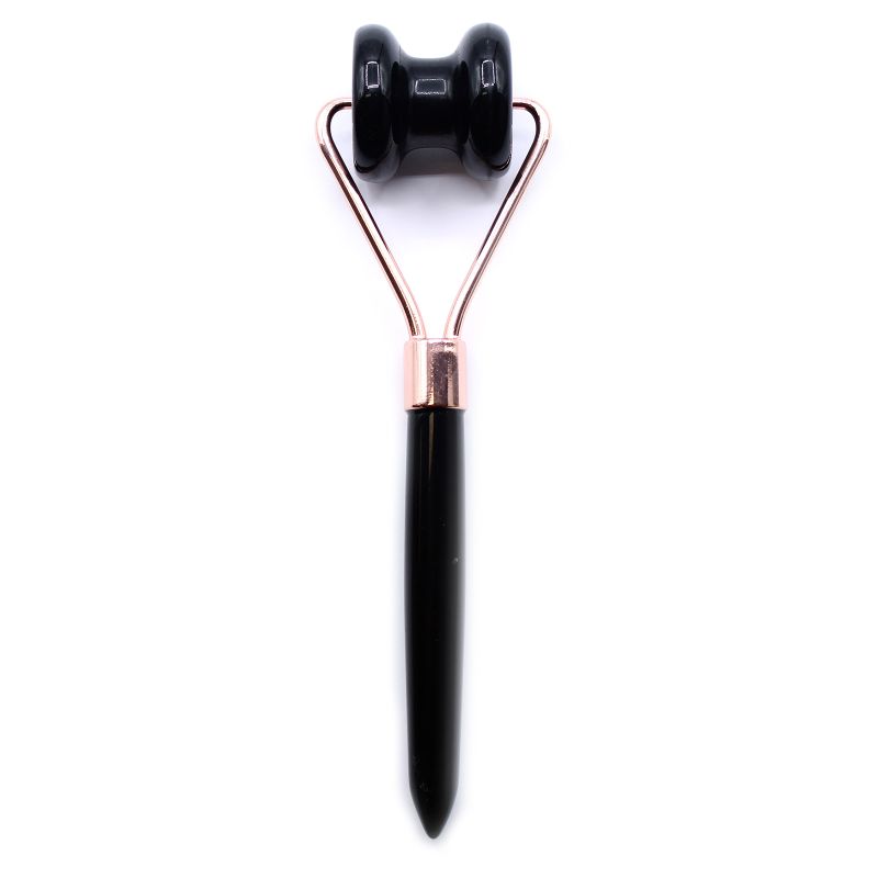 Edelstein-Kieferpartie-Roller - Schwarzer Obsidian