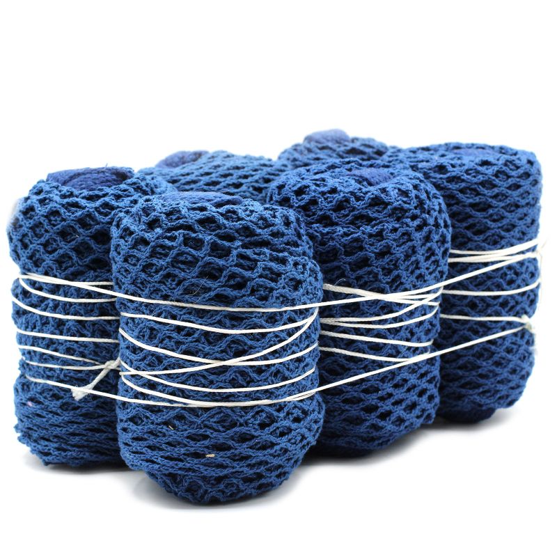 Netzbeutel aus Baumwolle - denimblau