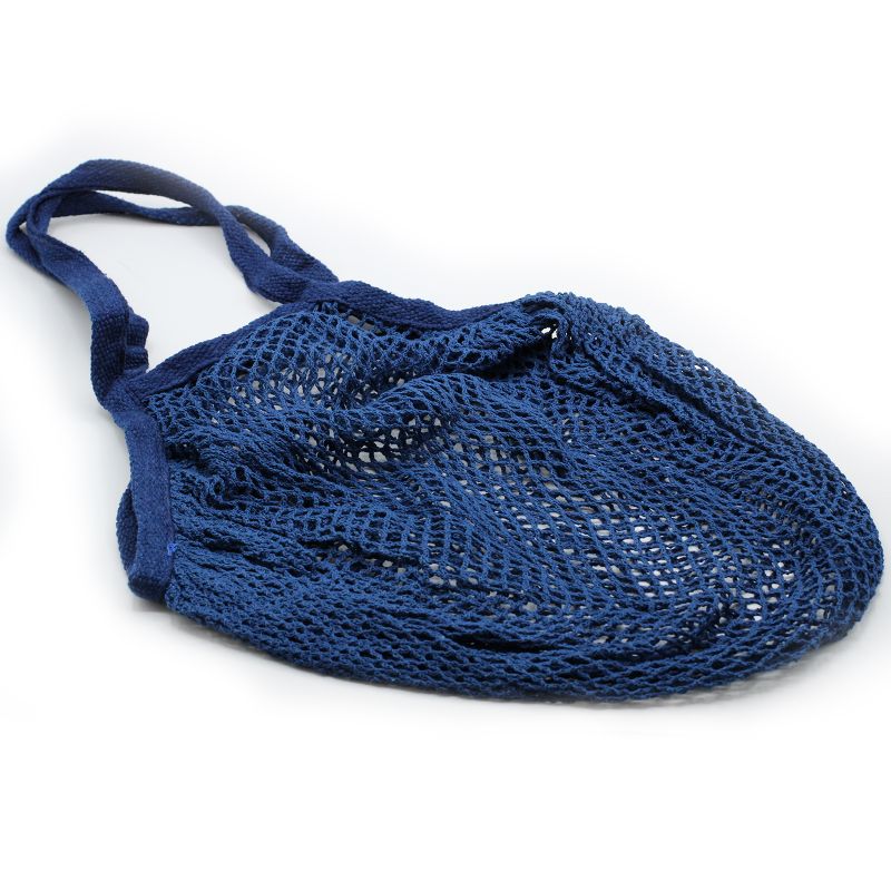 Netzbeutel aus Baumwolle - denimblau