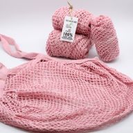 Netzbeutel aus Baumwolle - rosa