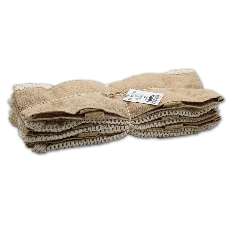 Netzbeutel aus Jute und Baumwolle - rosa