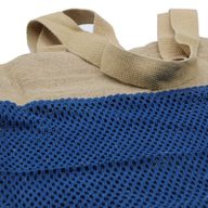 Netzbeutel aus Jute und Baumwolle - denimblau