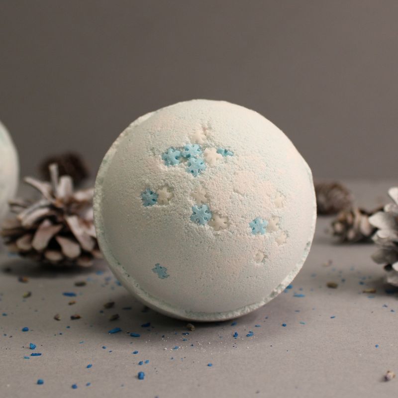 Badebombe "Schneeflocke" - Blaubeere