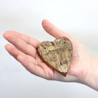 Rustic Bark Letter   - "Heart Shape" (12) - Small 7cm