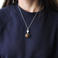 Anhänger mit Edelstein 'Heilende Hände' Amethyst