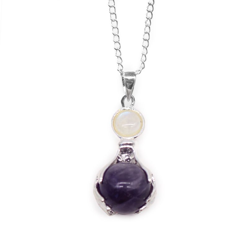 Anhänger mit Edelstein 'Heilende Hände' Amethyst