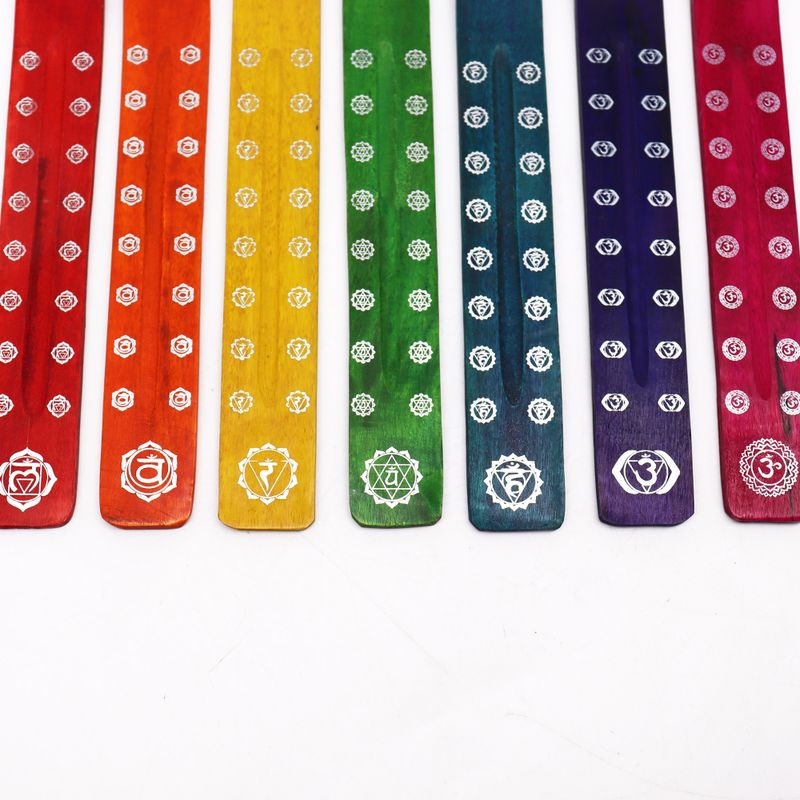 Chakra-Räucherstäbchenhalter – Set mit 7 Designs