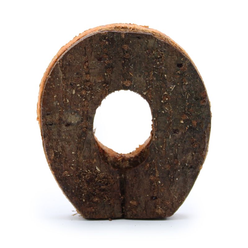 Rustic Bark Letter   - "O" (12) - Small 7cm