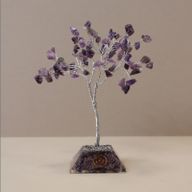 Edelsteinbaum mit Orgonitbasis – 80 Steine ​​– Amethyst