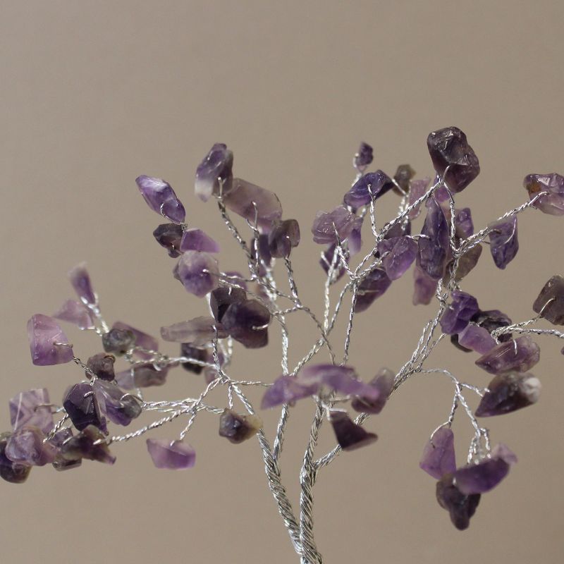 Edelsteinbaum mit Orgonitbasis – 80 Steine ​​– Amethyst
