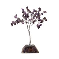 Edelsteinbaum mit Orgonitbasis – 80 Steine ​​– Amethyst