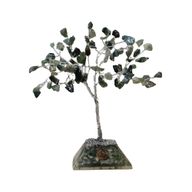 Edelsteinbaum mit Orgonit-Basis - 80 Steine - Moosachat