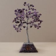 Edelsteinbaum mit Orgonitbasis – 160 Steine ​​– Amethyst