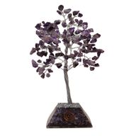 Edelsteinbaum mit Orgonitbasis – 160 Steine ​​– Amethyst