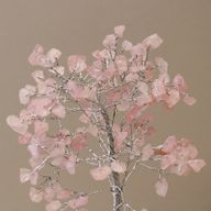 Edelsteinbaum mit Orgonitbasis – 160 Steine ​​– Rosenquarz