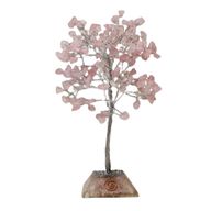 Edelsteinbaum mit Orgonitbasis – 160 Steine ​​– Rosenquarz
