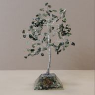 Edelsteinbaum mit Orgonitbasis – 160 Steine ​​– Moosachat