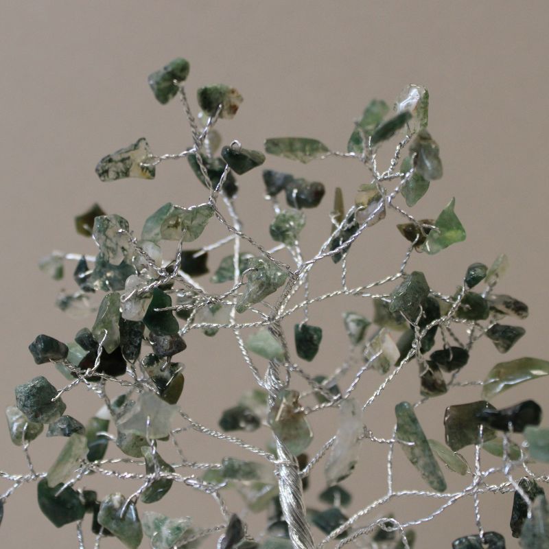 Edelsteinbaum mit Orgonitbasis – 160 Steine ​​– Moosachat