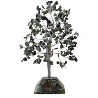 Edelstein-Baum mit Orgonit-Basis - 320 Steine - Moosachat