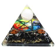 Orgonite-Pyramide - Mitternachts-Pentagon - 70mm