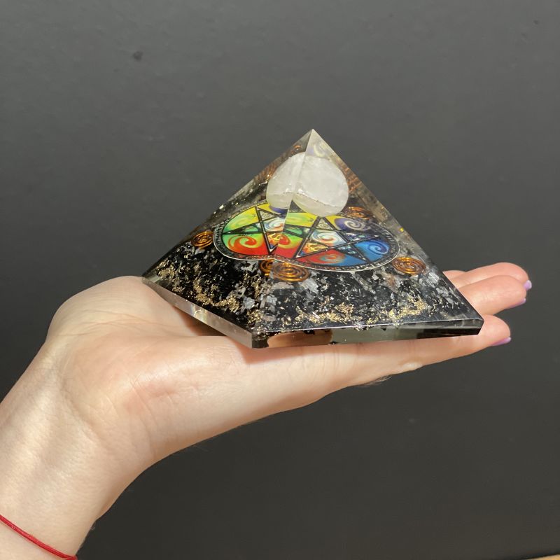 Orgonite-Pyramide - Mitternachts-Pentagon - 70mm