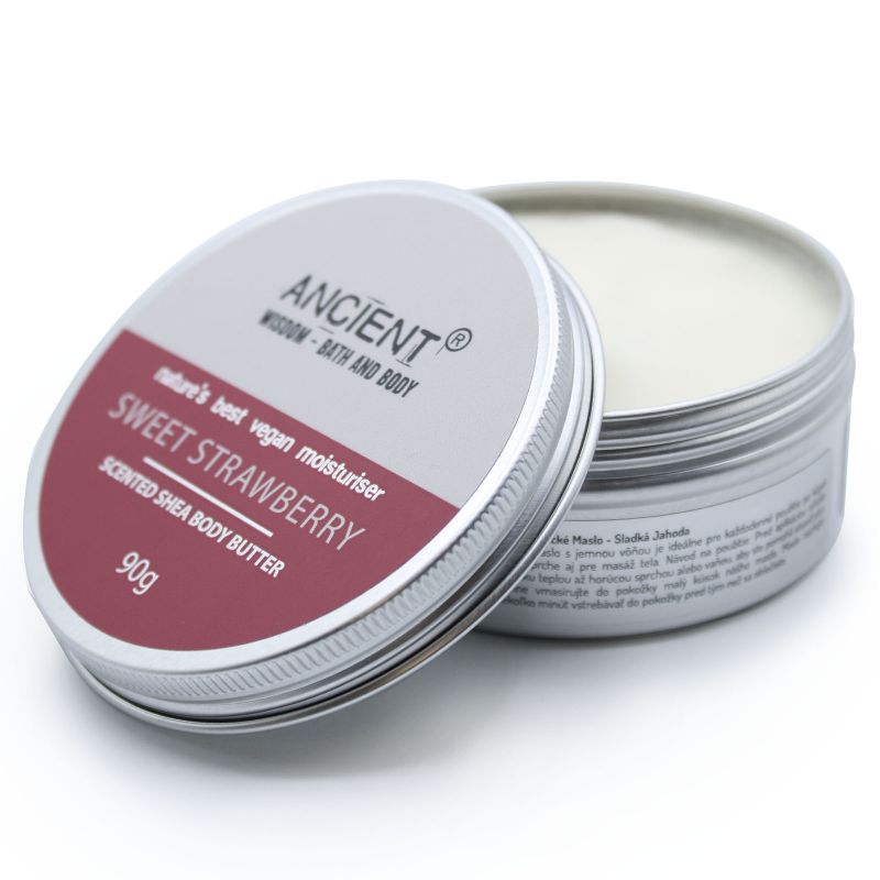 Duftende Shea-Körperbutter 90g – Süße Erdbeere