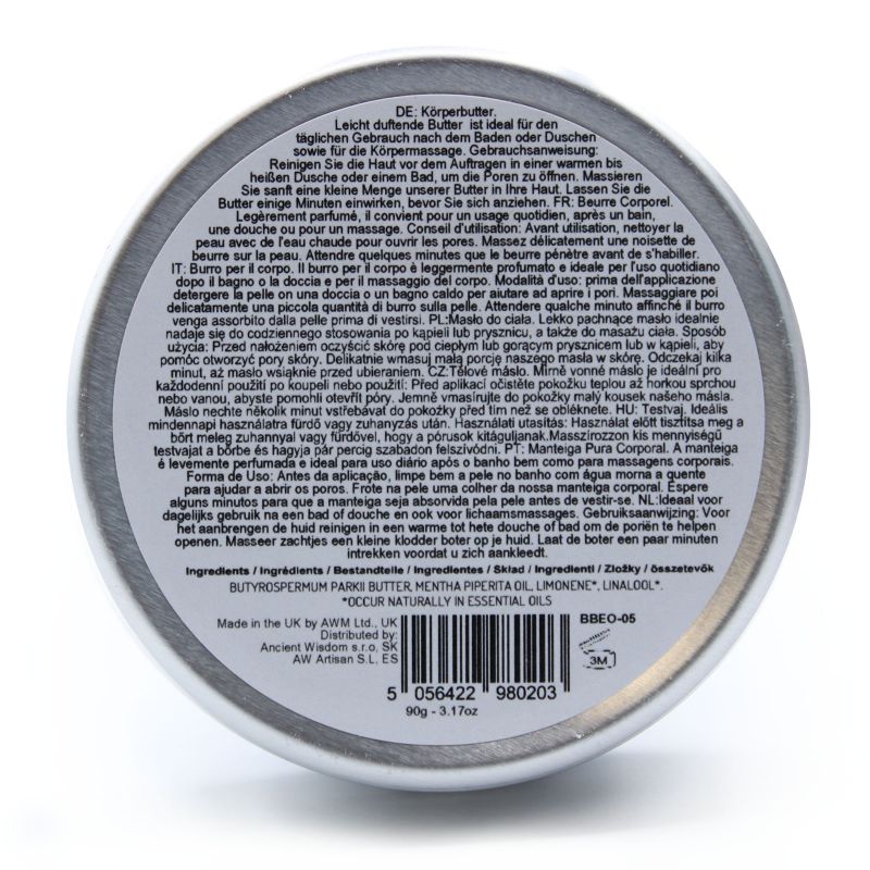 Aromatherapie-Sheabutter für den Körper 90 g - Pfefferminze